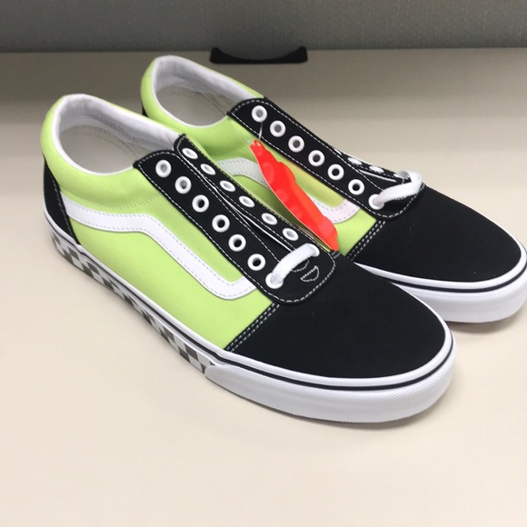 vans shoes yellow and black